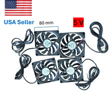  Pack of 4  Large USB Cooling Fan Brushless 8010