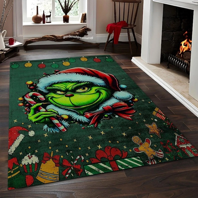 Christmas Decor Funny Character Rug