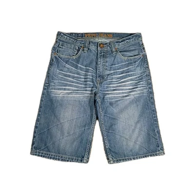 Vintage Pepe Jeans Blue Baggy Carpenter Jean Shorts Size 34 Y2K Skater Hip Hop - Image 1 of 4