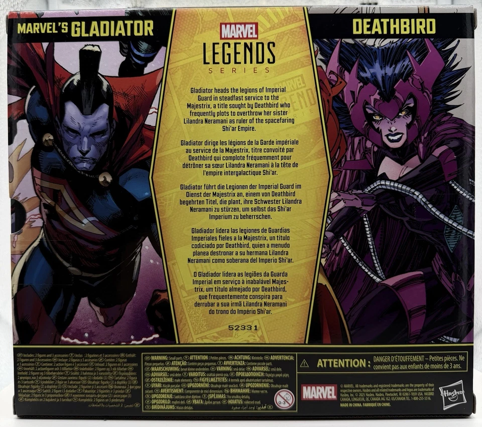 Figura de acción X-Men Marvel Legends Gladiator & Deathbird 6" paquete de 2 **EN STOCK** Foto 4 de 4