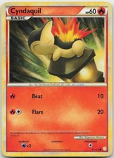 Cyndaquil 61/123 Common HeartGold & SoulSilver Pokemon LP
