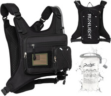 Running Vest,Lightweight Adjustable Chest Pack with Pistol Holster, Pack with 1.