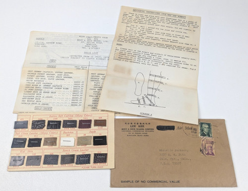 Collection of Vintage Samples and Ephemera from Lee Kee China Shoe Maker - B29