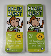 Brain Quest Deck 1  Deck 2 Kindergarten ages 2-3 by Workman 4th Edition