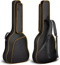 CAHAYA 44 Inch Guitar Bag for Dreadnought and Jumbo Orange Line Gig Bag 0.47In T