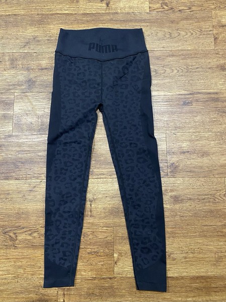 Puma Womans Black Leggings Size Medium 