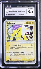 CGC 8.5 Raikou EX 92/95 EX Team Magma Vs Aqua Holo Swirl Pokemon Card on eBay