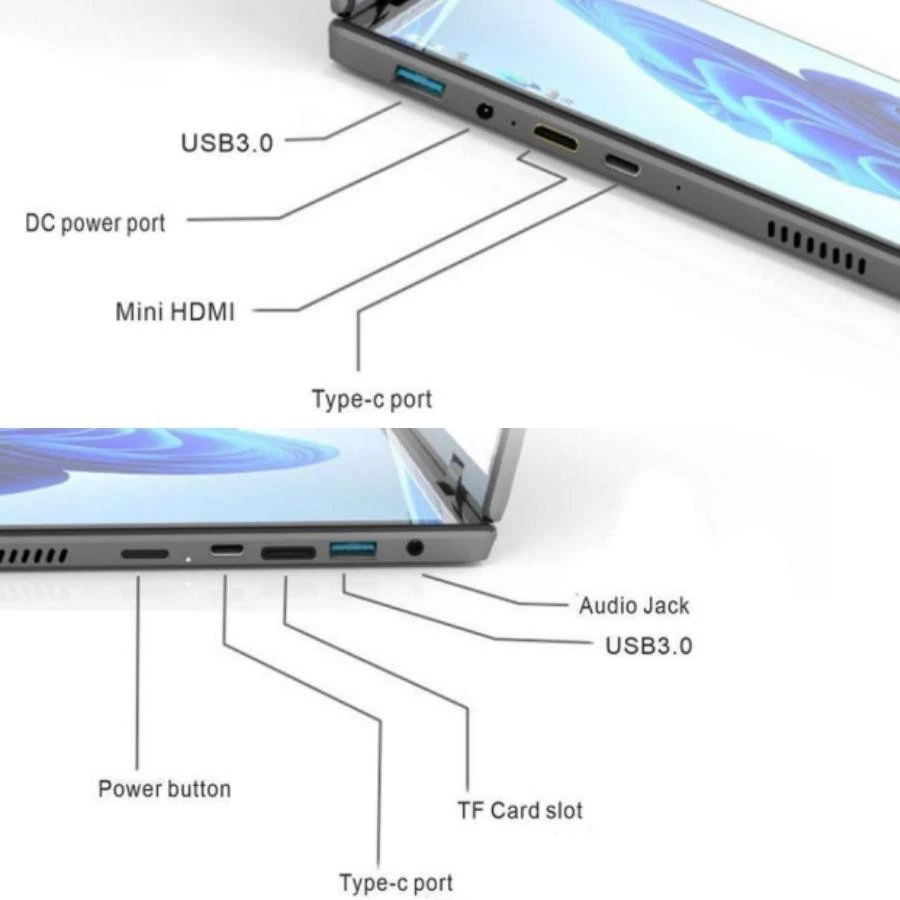 Dual 14in Laptop Notebook 3.4GHz 32GB RAM 1TB SSD HDMI Windows 11 Home 2.2K Sc - Image 3 of 4