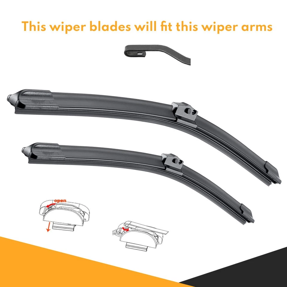 Wiper Blades for Mitsubishi GTO 1991 - 1997 Front Pair 21" + 20" Windscreen Set - image 4 of 4