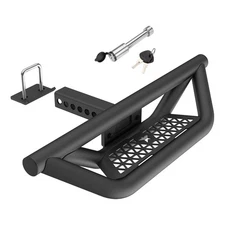 Universal Towing Hitch Step Bar for 2" Trailer Hitch Receiver Rear Bumper Guard