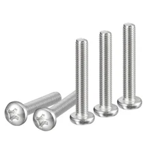 M8x50mm(DxH) Phillips Pan Head Machine Screws 25pcs 304 Stainless Steel