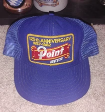 Vintage Point Beer 125th Anniversary Foam Mesh Trucker Baseball Hat Cap Snapback