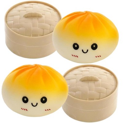2 Stück Knödel Squishy Schreibtisch Deko, Glitzer M, bunt 