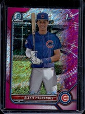 2022 Bowman Chrome Alexis Hernandez Pink Shimmer Refractor 1st #/199 Cubs