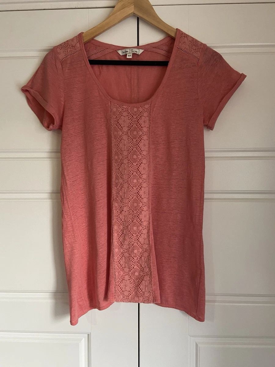 T-Shirt Donna Fat Face A Manica Corta – Giardino Ape Rosa, Cotone Biologico - Foto 3