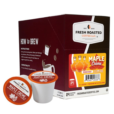 Fresh Roasted Coffee, Maple Crème Flavored K-Cup Pods for Keurig Brewers, Medium