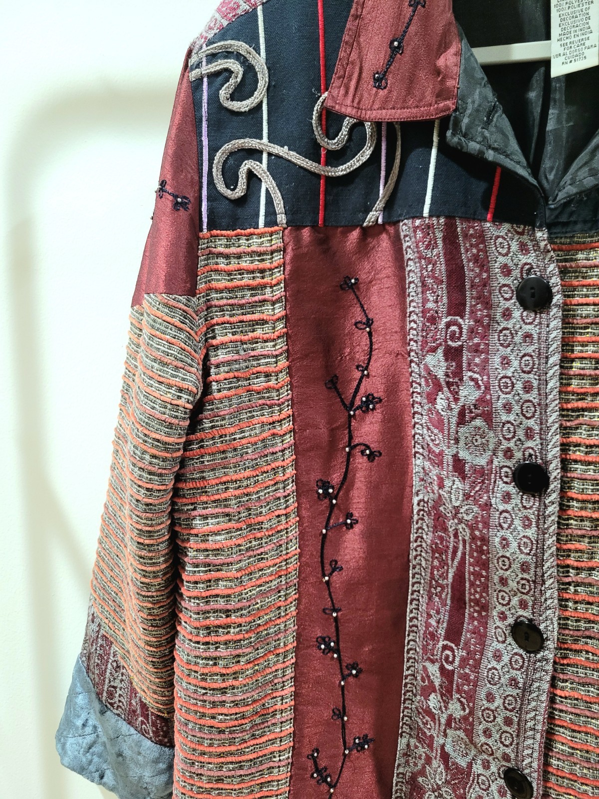 ARTSY Sag Harbor Abstract Patchwork Tapestry Blaz… - image 4