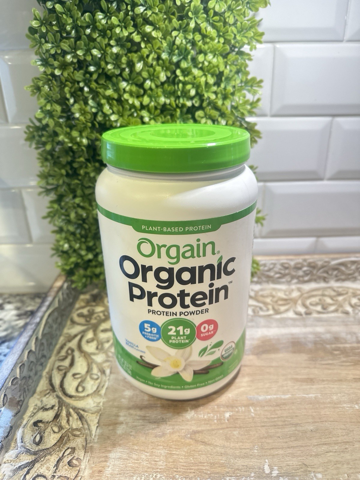 Orgain Organic Vanilla Bean Plant Protein Powder 2.03 lb  