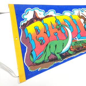 Badlands SD Dinosaur Jackalope Vintage Colorful Full Size Pennant 12"x30"