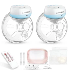 Hands-Free Electric Breast Pump Set for Active Moms | Quiet Portable USB Remote