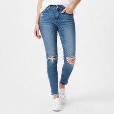 EXPRESS Skinny High Rise Distressed Jeans Blue Size 14 R