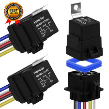 3 Pack 80/60 AMP 12V DC Waterproof Car Relay and Harness - Heavy Duty 12 AWG