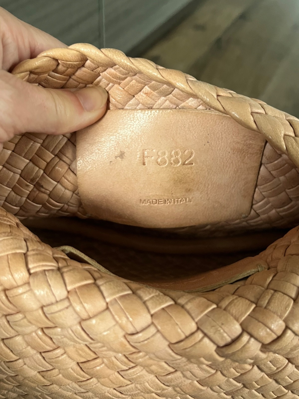 FALORNI ITALIA Handmade Woven Leather Hobo Bag - Gem