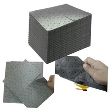Oil Absorbent Pads, 13"x9.8" Drip  Spill Universal Pads for 100 Gray 13"x9.8"