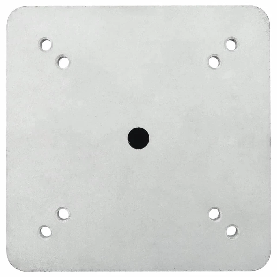 Base per Ombrellone Interrata Argento 16x16x39,5 cm Acciaio vidaXL - Immagine 4 di 4