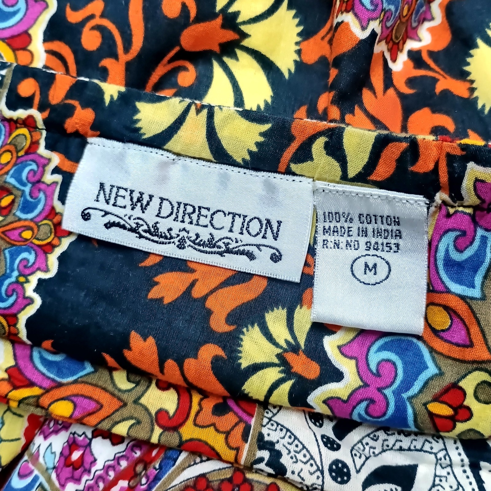 New Direction Rainbow Paisley Patchwork Cotton A … - image 6