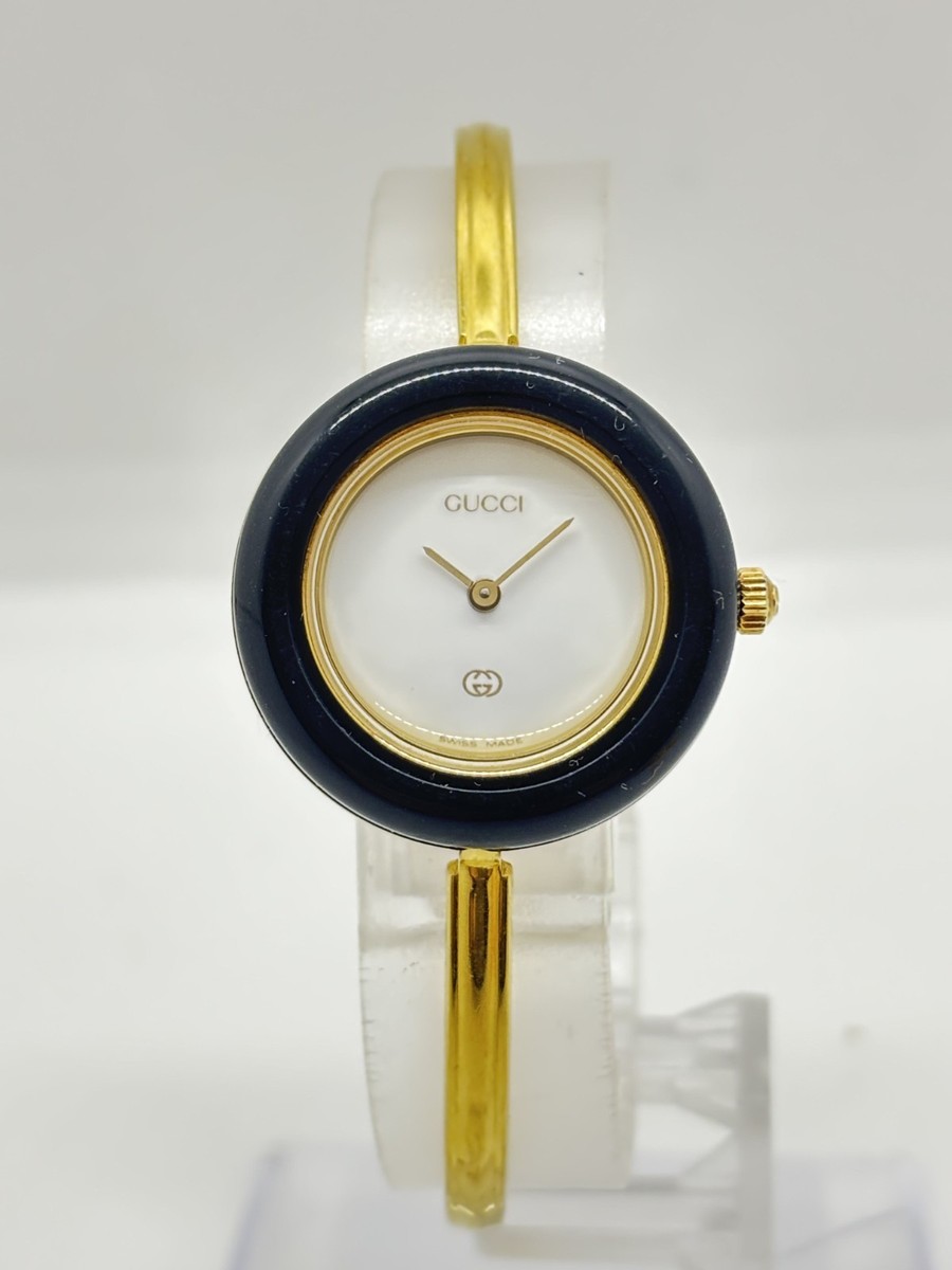 専用 GUCCI ゴールド スクエア ローマン レディース腕時計 1145. Exc+5] Gucci 11/12 Change Bezel Quartz Watch White Dial Gold Case