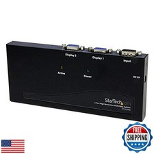 StarTech.com 2 Port High Resolution VGA Video Splitter with Built-in Video Am