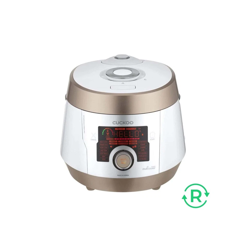 CUCKOO 8 In 1 Multi Pressure 5 Quart Cooker (Stainless Steel Gold and White)