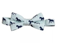Aqua Men  s Derby Race Day Horses Bow Tie  Pre-Tied Adjustable  Equestrian