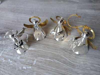 Alte Weihnachtsdeko, Engel Christkind, aus Metall, Vintage Dachbodenfund 