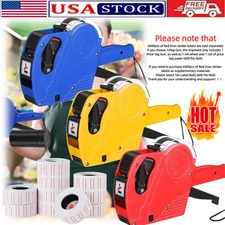MX-5500 8 Digits Price Tag Gun Marking Machine w/Sticker Labels Ink Roller USA