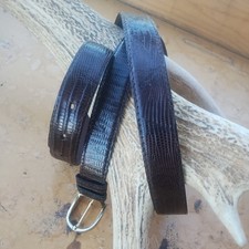 Vintage Cavallina Brown Genuine Lizard Belt size 40 Made in Argentina