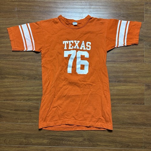 Vtg University of Texas Longhorns Champion UT Longhorns Shirt M USA 70s S/S Tee - Picture 1 of 10