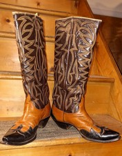 1950s Vintage Custom Leather Mens Cowboy  Boo...