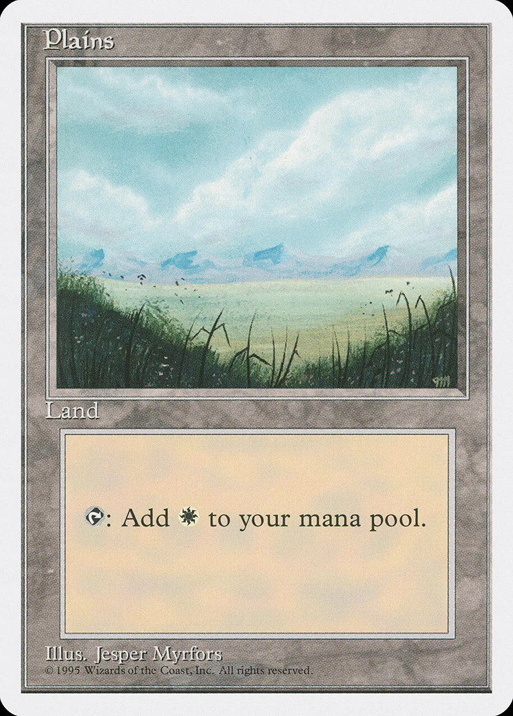 Plains (A Light) 4th Edition NM Basic Land MAGIC THE GATHERING MTG CARD ABUGames