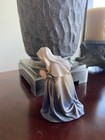 6.5" PEMA Hand Carved Statues- Saint  Mary +  Angel Annunciation Wood Italy — photo 6
