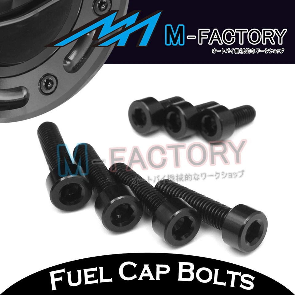 Black Billet CNC Gas Fuel Cap Bolts Fit GSX 1300R Hayabusa  99-07 99 00 01 02 03 - Изображение 2 из 3