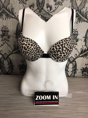 Rene Rofe Zoom In mehrere Optionen Leopardenmuster Push-up-BH