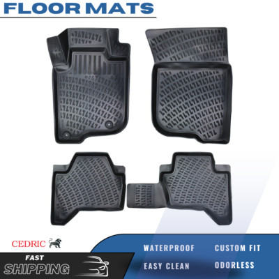 Car Floor Mats Liner for Mitsubishi L200 Tornado 2019-2022 3D Rubber TPE Black