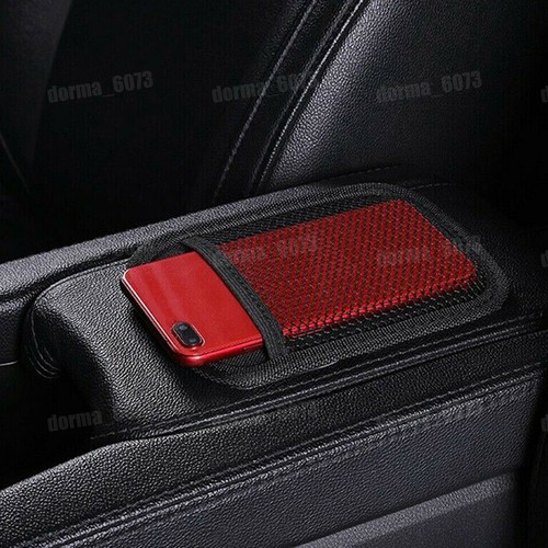 1x PU Leather Car Storage Pouch Bag Phone Holder Organizer Black Accessories - Picture 3 of 12