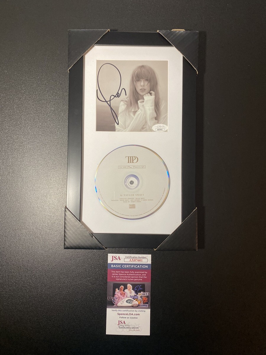 Taylor Swift framed Tortured Poets Department TTPD Signed CD JSA
