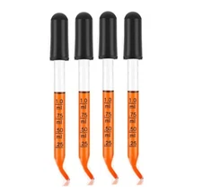 Medicine Art Essential Oils Eye Dropper Graduated 4" Curved Tip 1ml (4 Pack)