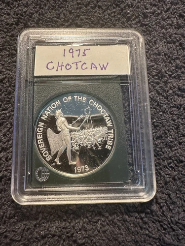 CHOCTAW Tribe (1975) Franklin Mint .999 (Proof) Silver Round (     ==nnnnn