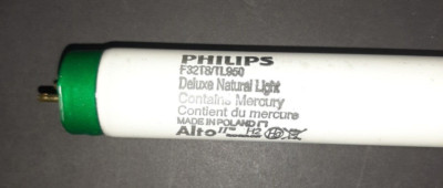 5-PK PHILIPS 479634 F32T8/TL950/ALTO 5000K 32 Watt 4Ft Fluorescent Tube