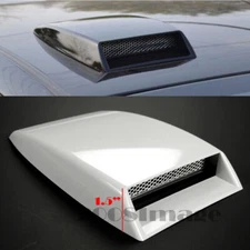 10"x7.25" White Decor Air Flow Intake Hood Scoop Bonnet Vent w/ Mesh For Toyota